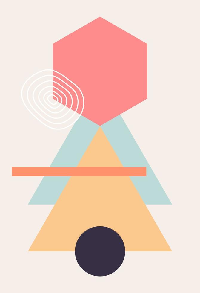 Abstract wall art. Abstract shapes vector