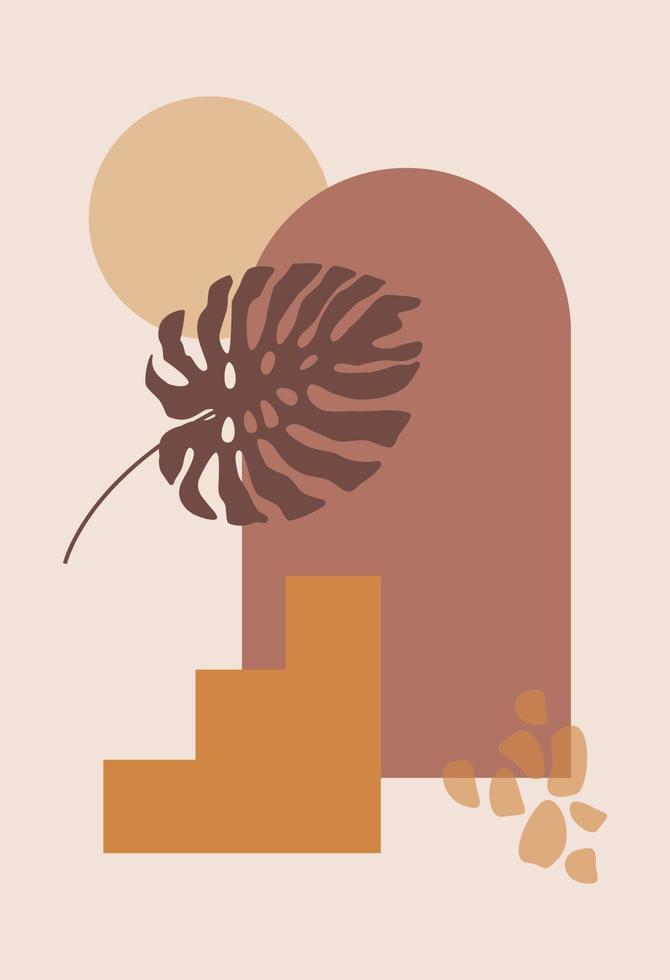 Abstract wall art. Abstract shapes vector