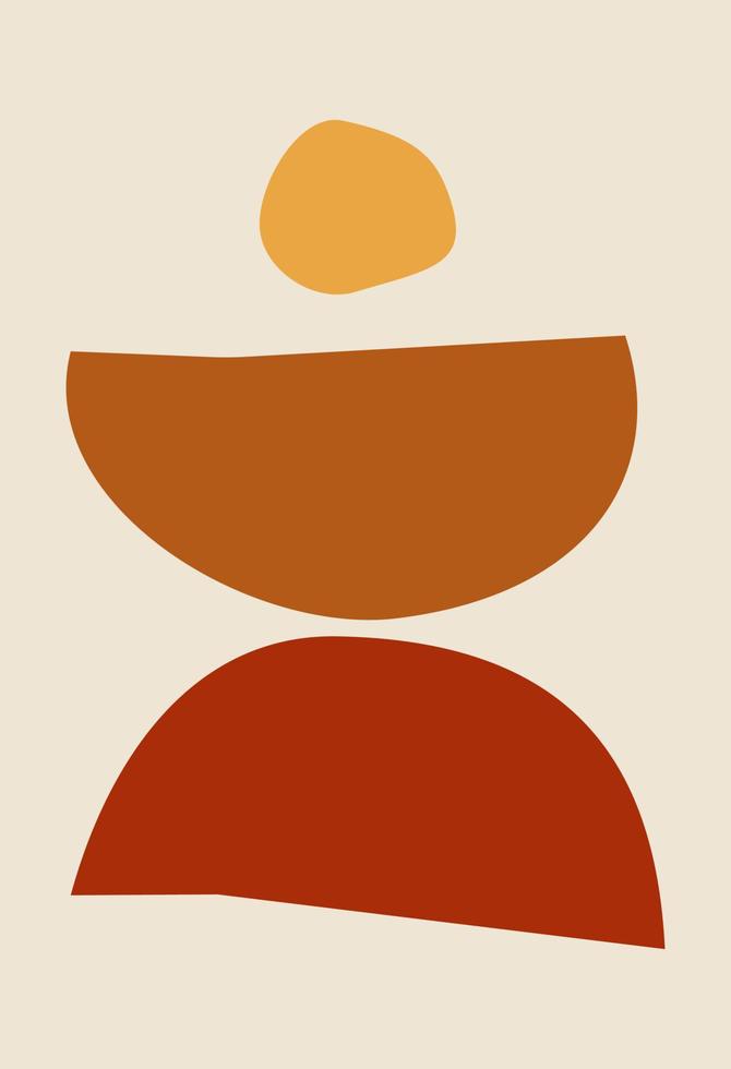 Abstract figures in the style of minimalism vector