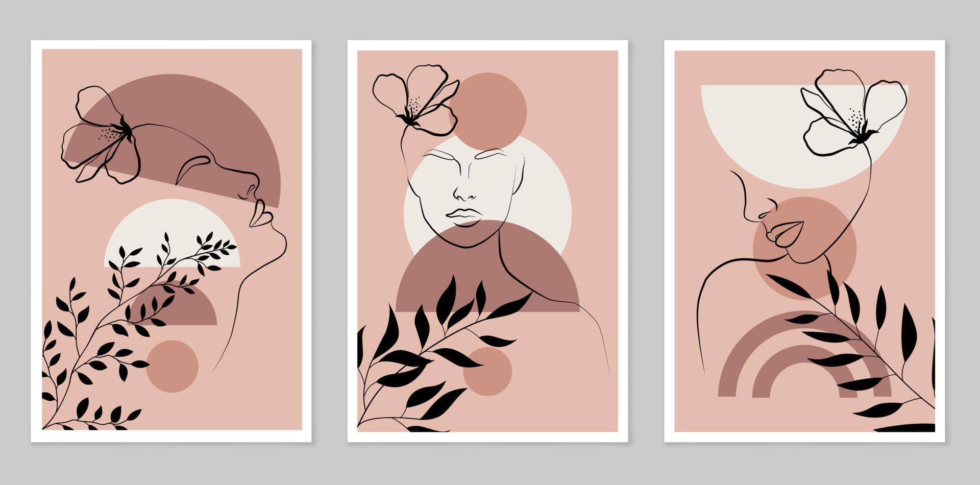 Abstract wall art. Abstract shapes vector