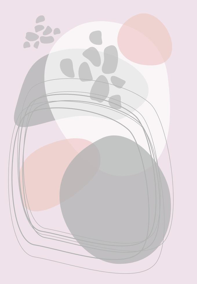 Abstract wall art. Abstract shapes vector