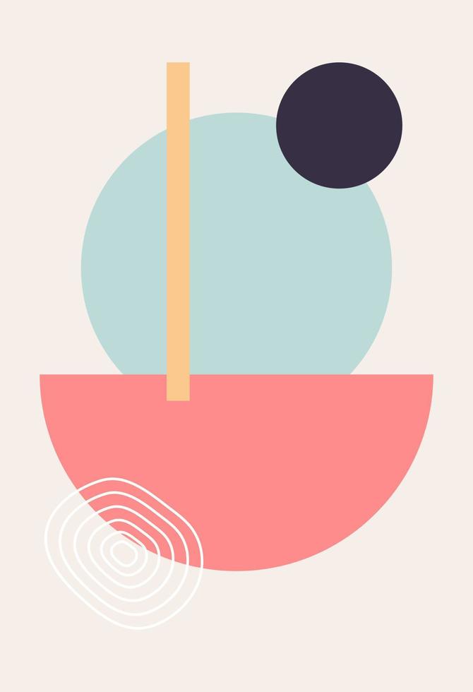 Abstract wall art. Abstract shapes vector