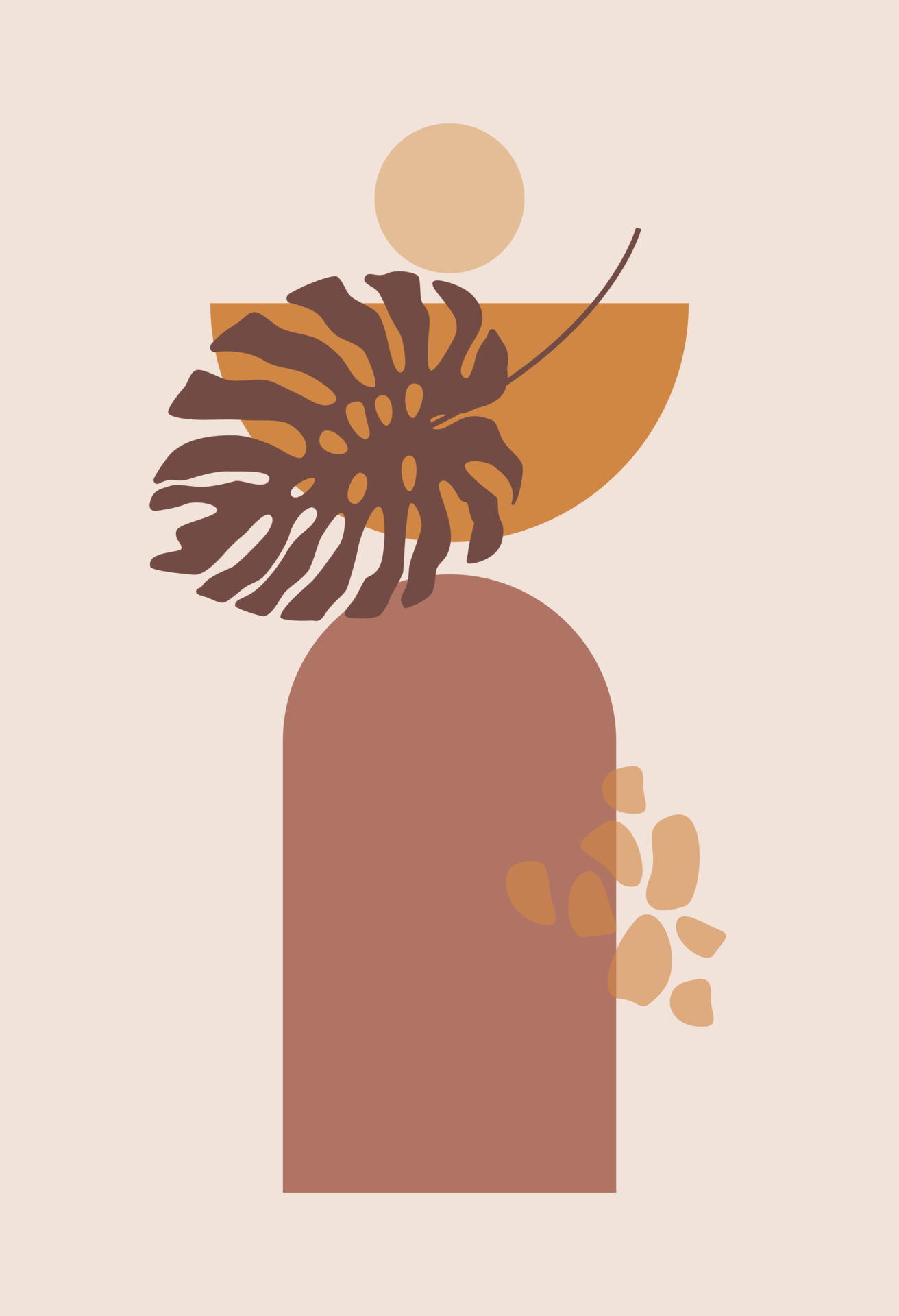 Abstract wall art. Abstract shapes 8777188 Vector Art at Vecteezy