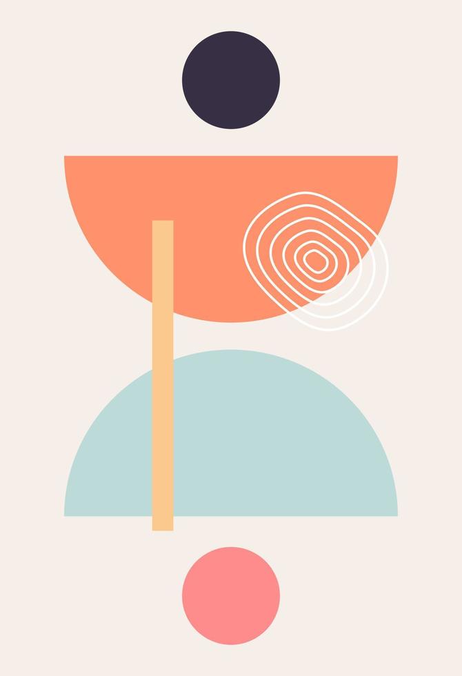 Abstract wall art. Abstract shapes vector