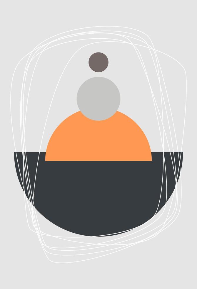 Abstract figures in the style of minimalism vector