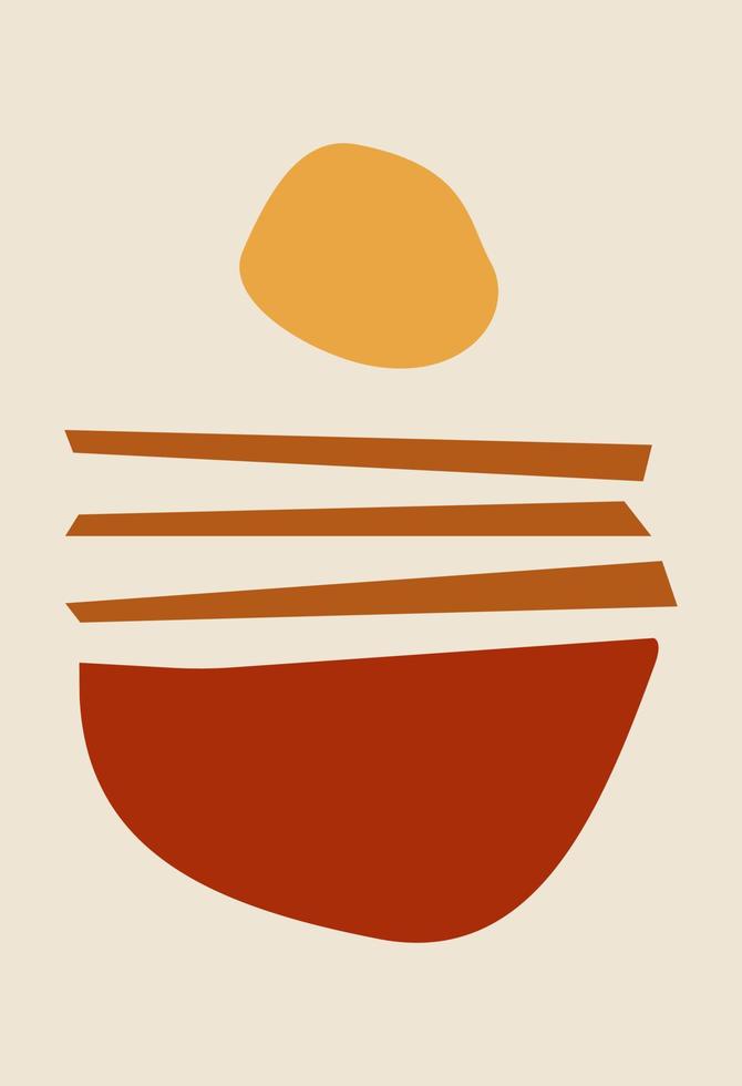 Abstract figures in the style of minimalism vector