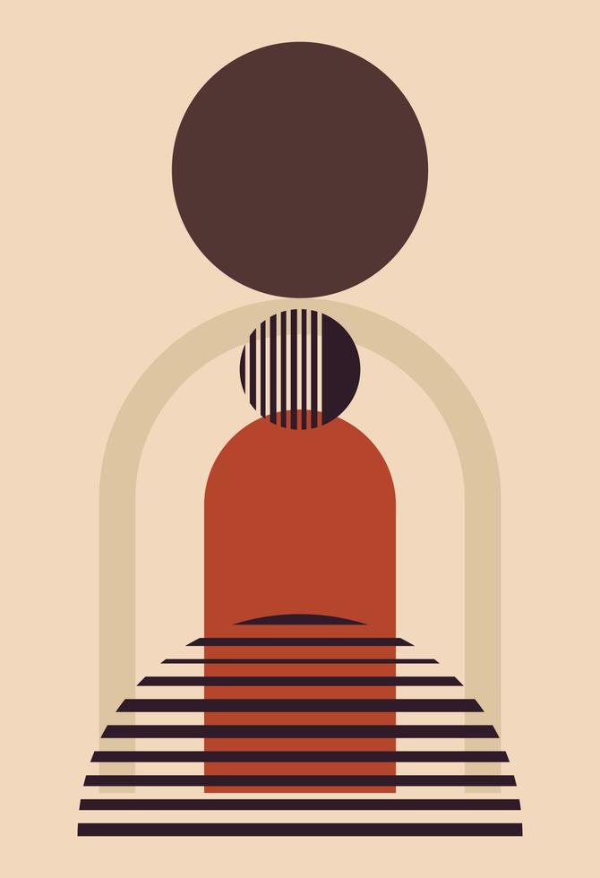 Abstract figures in the style of minimalism vector