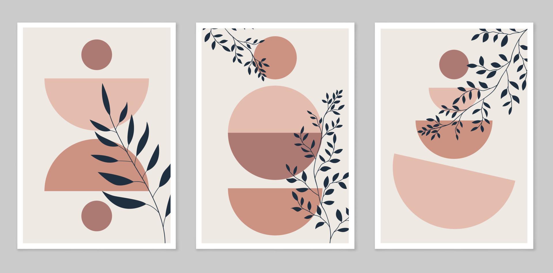 Abstract wall art. Abstract shapes vector