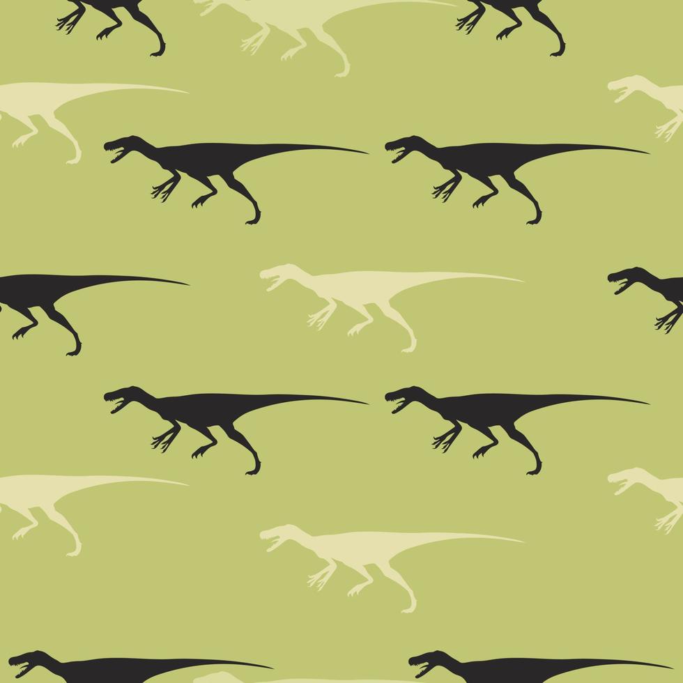 un patrón con dinosaurios. vector