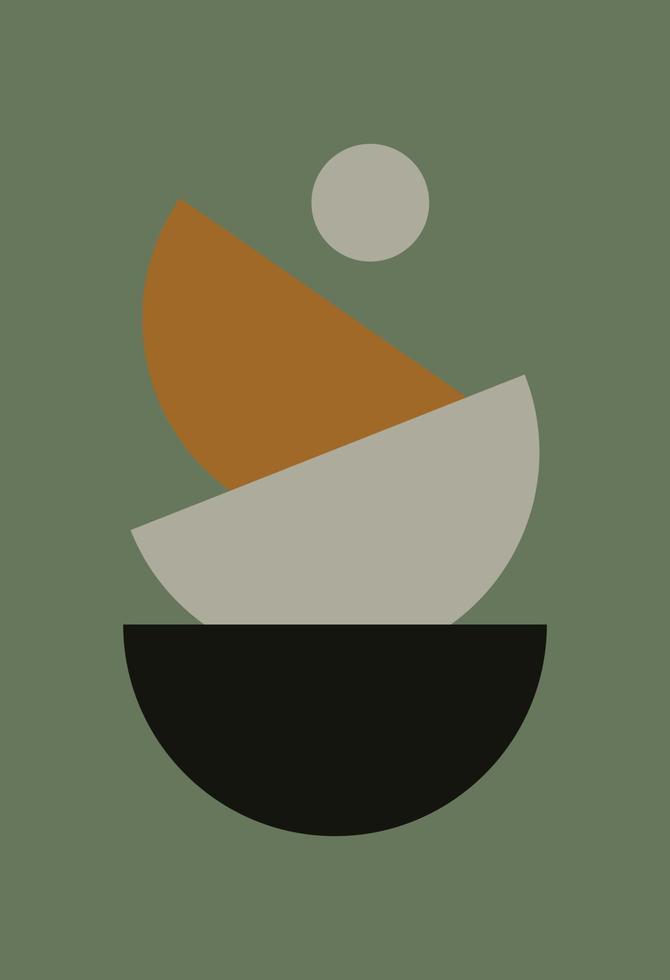 Abstract wall art. Abstract shapes vector