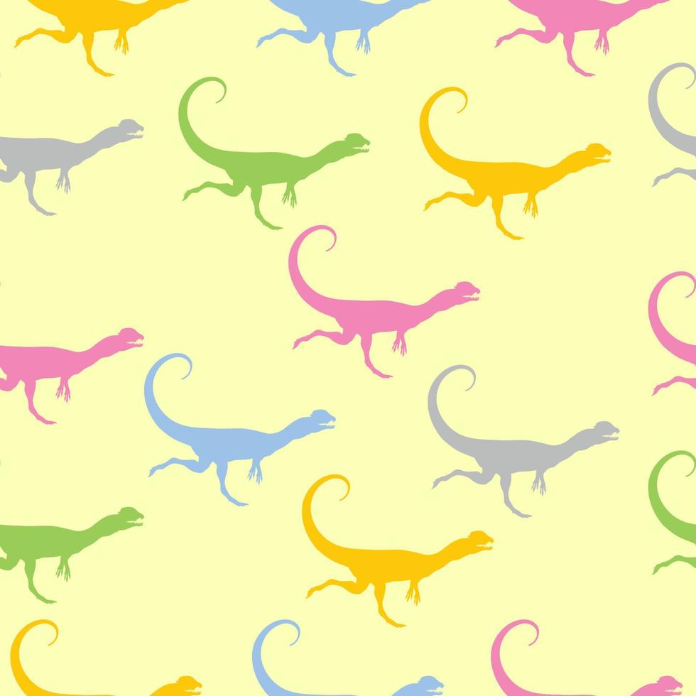 Seamless pattern with dinosaurs vector