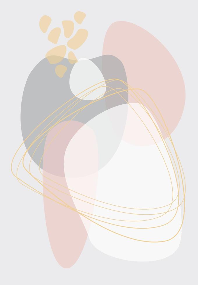 Abstract wall art. Abstract shapes vector