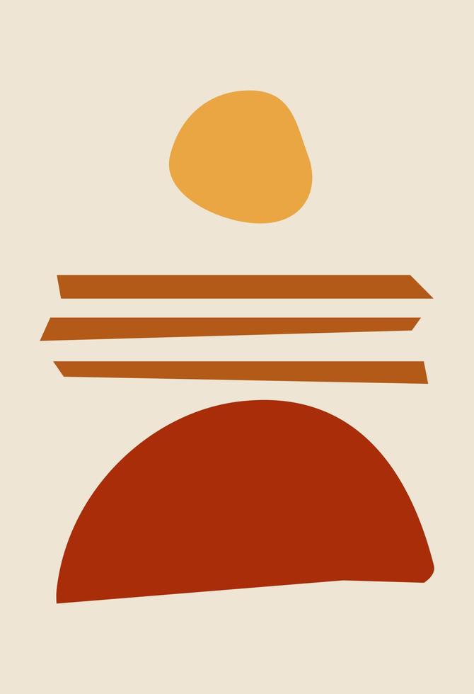 figuras abstractas al estilo del minimalismo vector