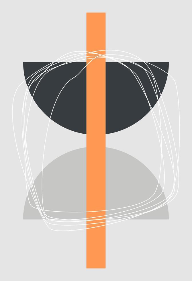Abstract figures in the style of minimalism vector