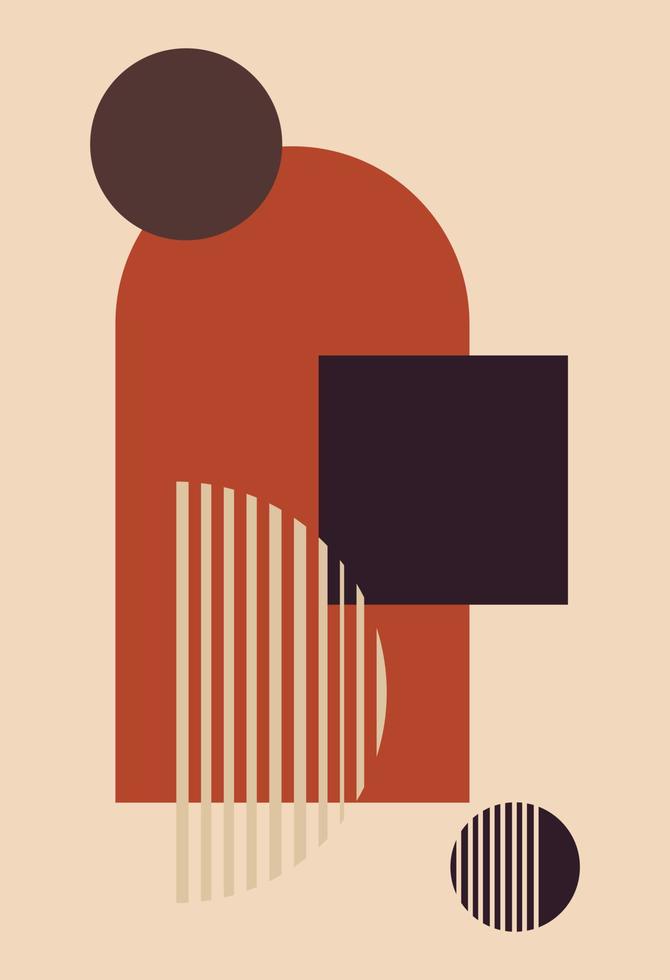 Abstract figures in the style of minimalism vector