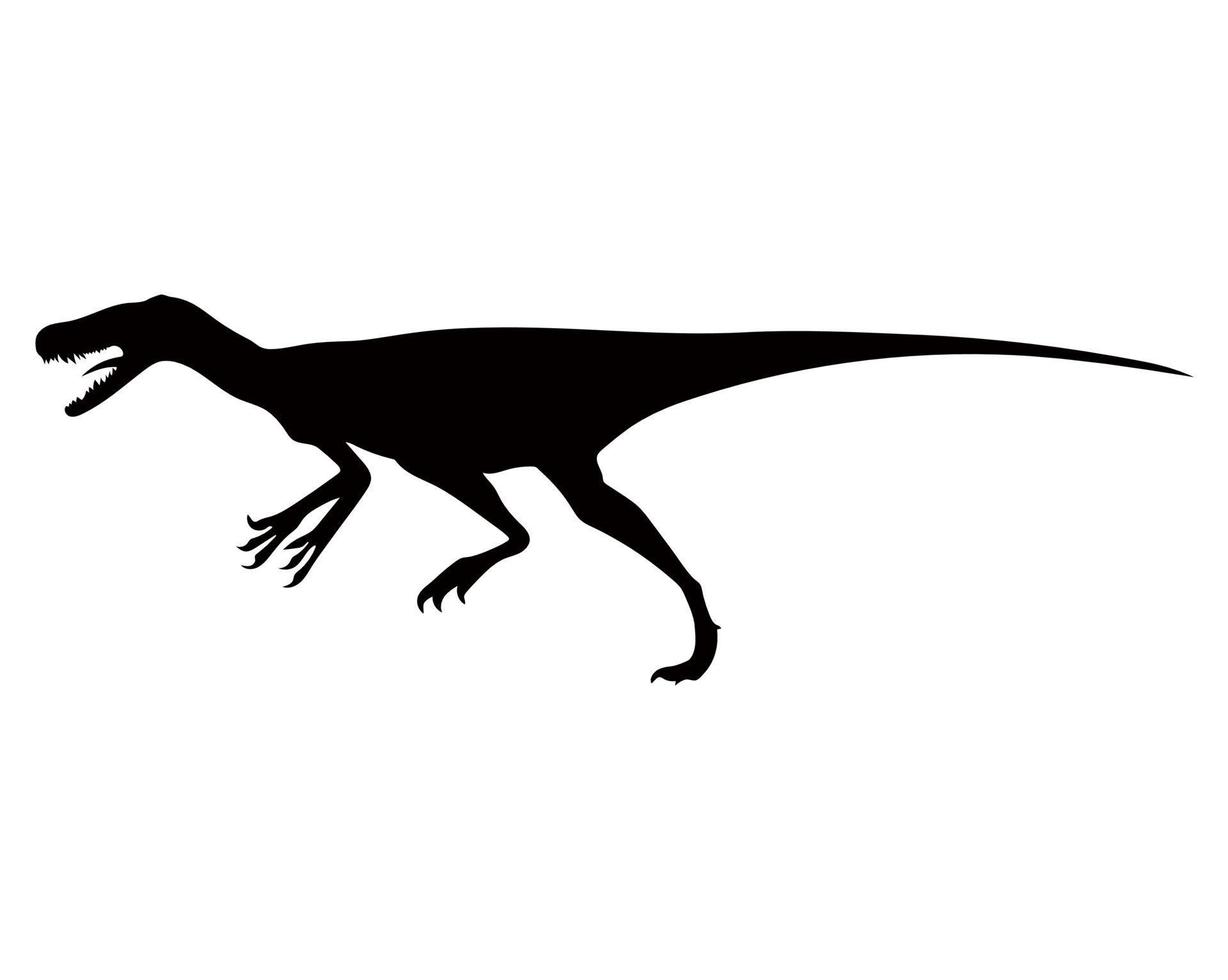 la silueta de un dinosaurio. vector