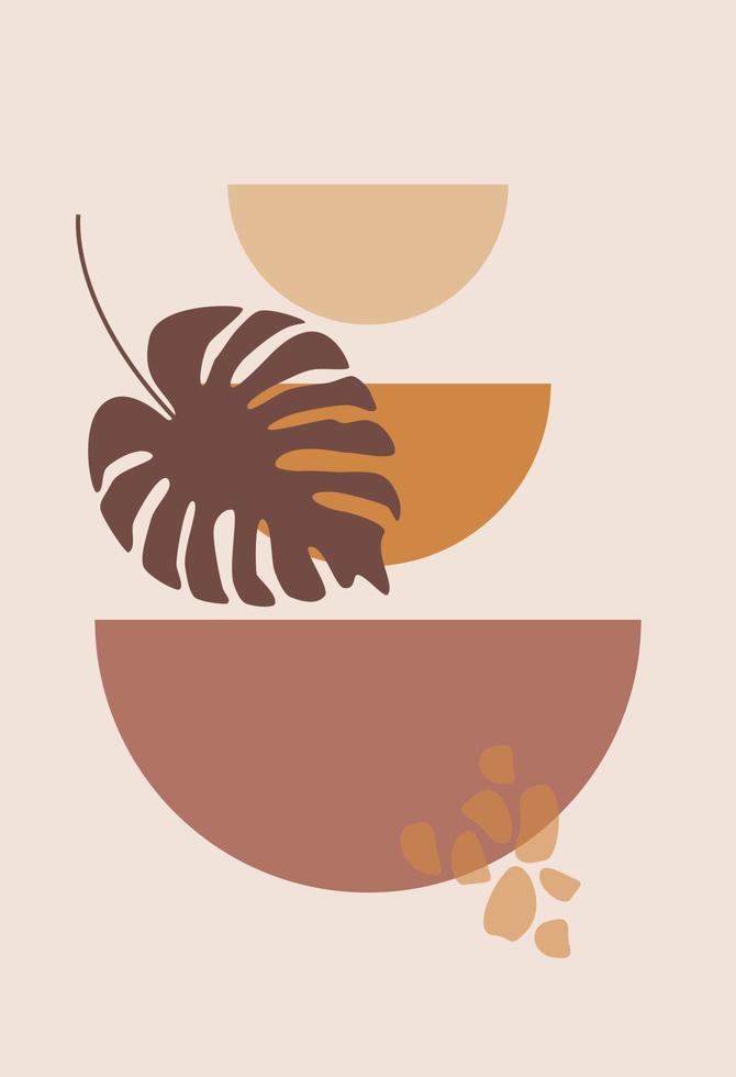 Abstract wall art. Abstract shapes vector