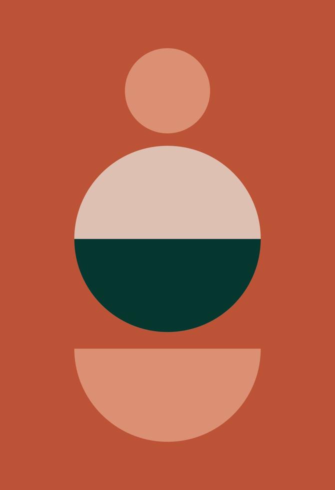 Abstract wall art. Abstract shapes vector