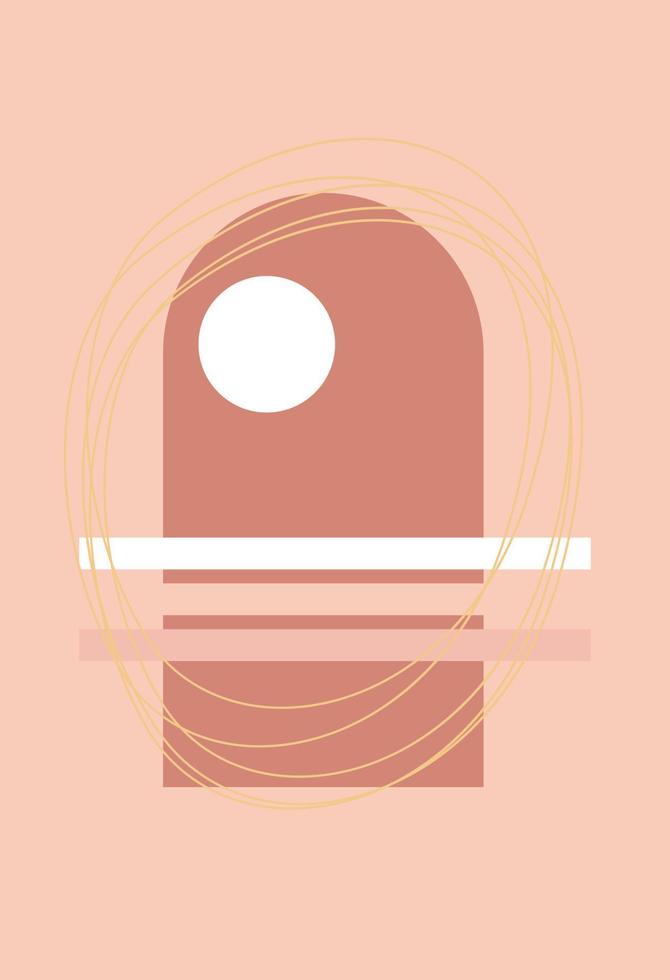 Abstract wall art. Abstract shapes vector