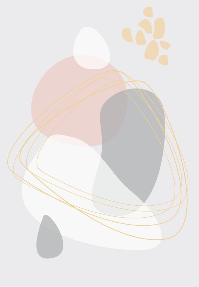 Abstract wall art. Abstract shapes vector