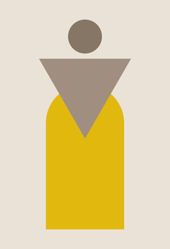 Abstract figures in the style of minimalism vector