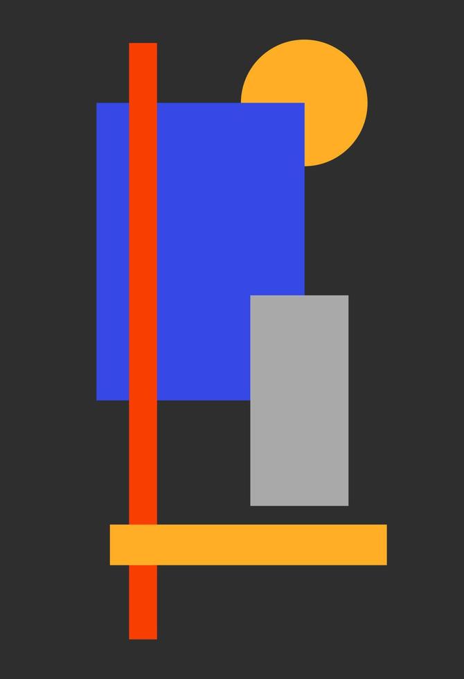 Abstract figures in the style of minimalism vector