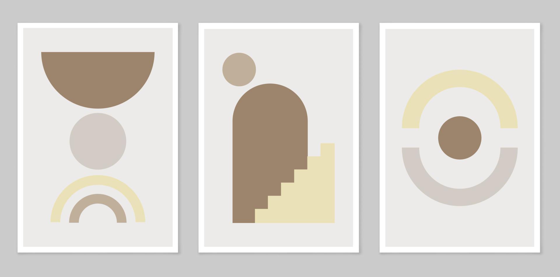 Abstract wall art. Abstract shapes vector