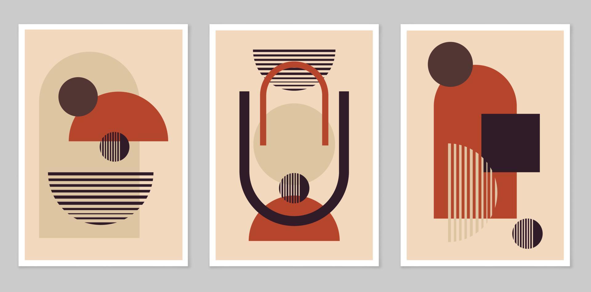 Abstract wall art. Abstract shapes vector