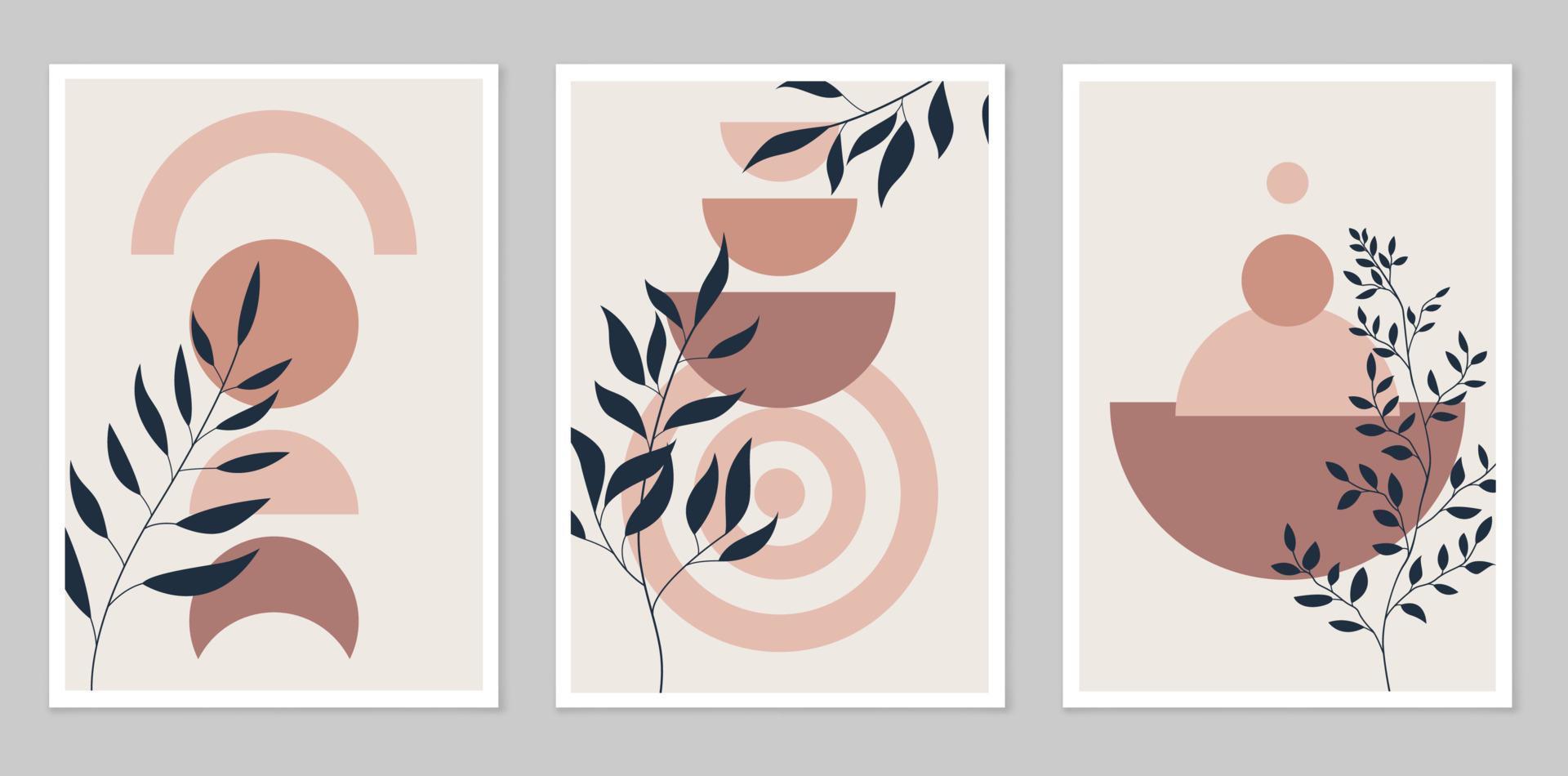 Abstract wall art. Abstract shapes vector