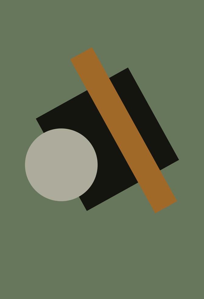 Abstract wall art. Abstract shapes vector