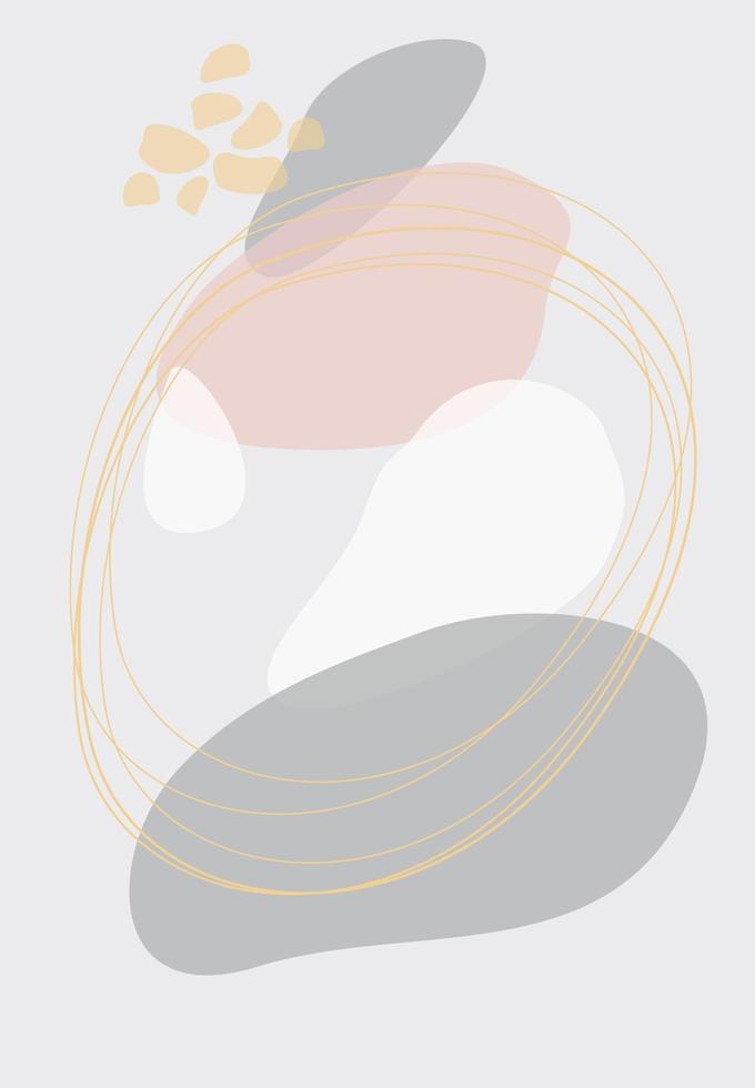 Abstract wall art. Abstract shapes vector