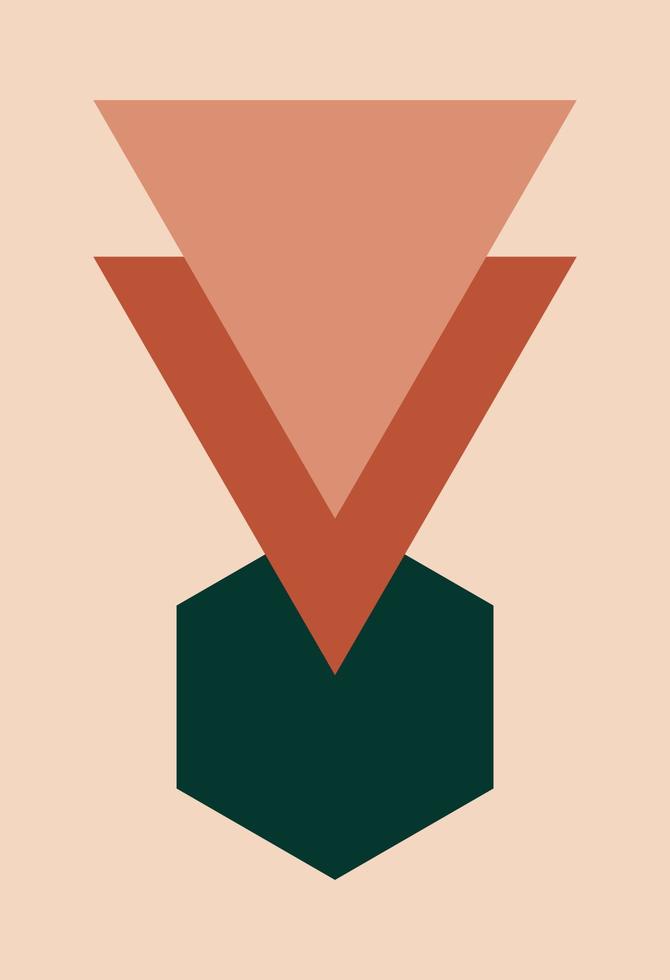Abstract wall art. Abstract shapes vector