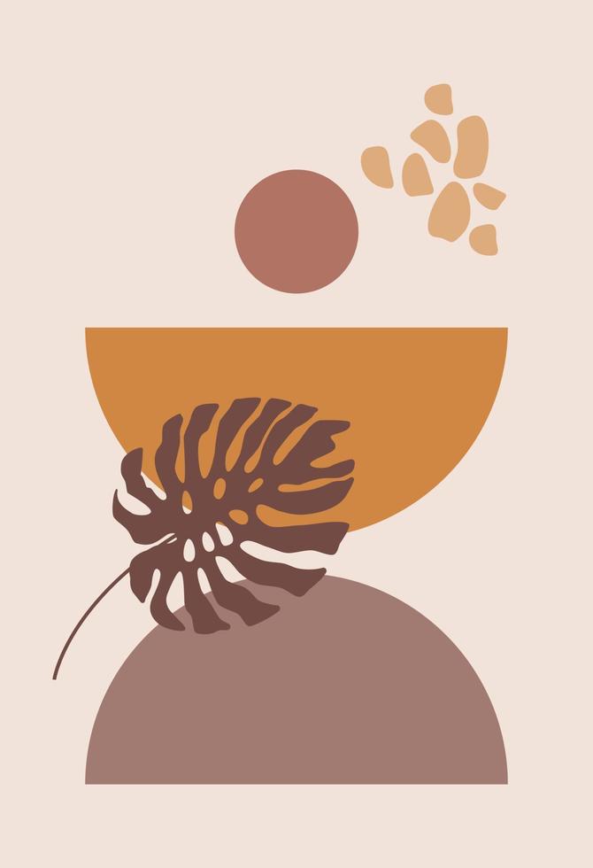 Abstract wall art. Abstract shapes vector
