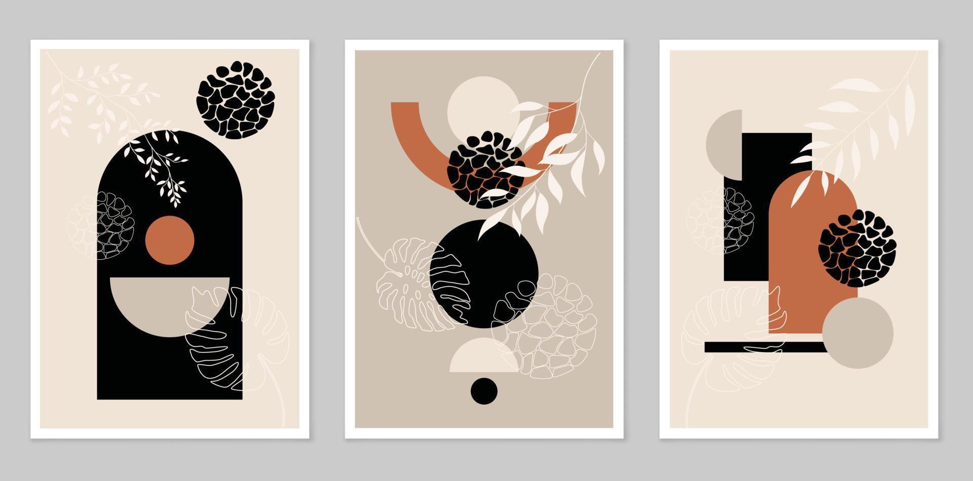 Abstract wall art. Abstract shapes vector