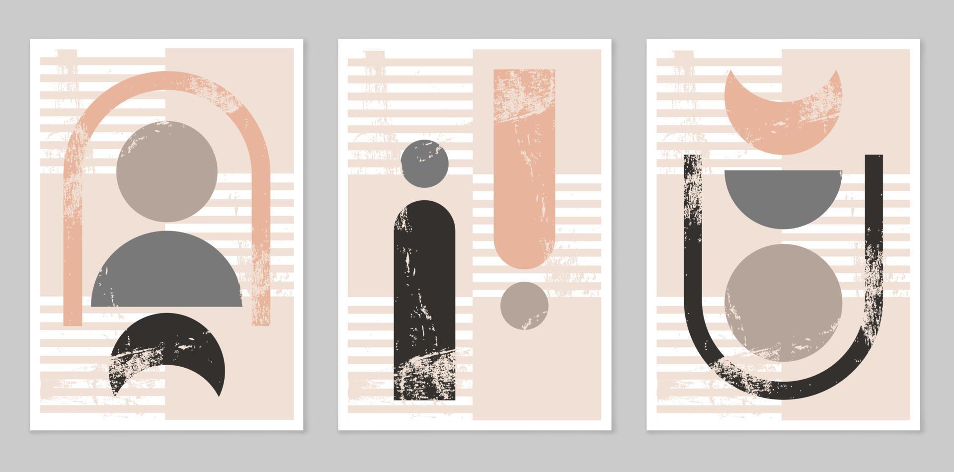 Abstract wall art. Abstract shapes vector