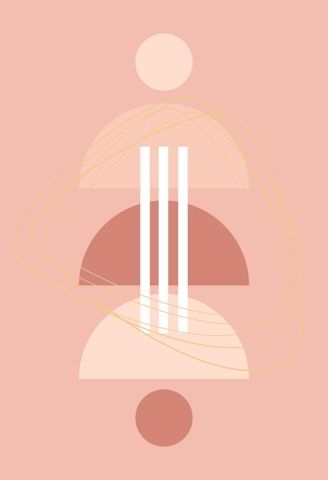 Abstract wall art. Abstract shapes vector