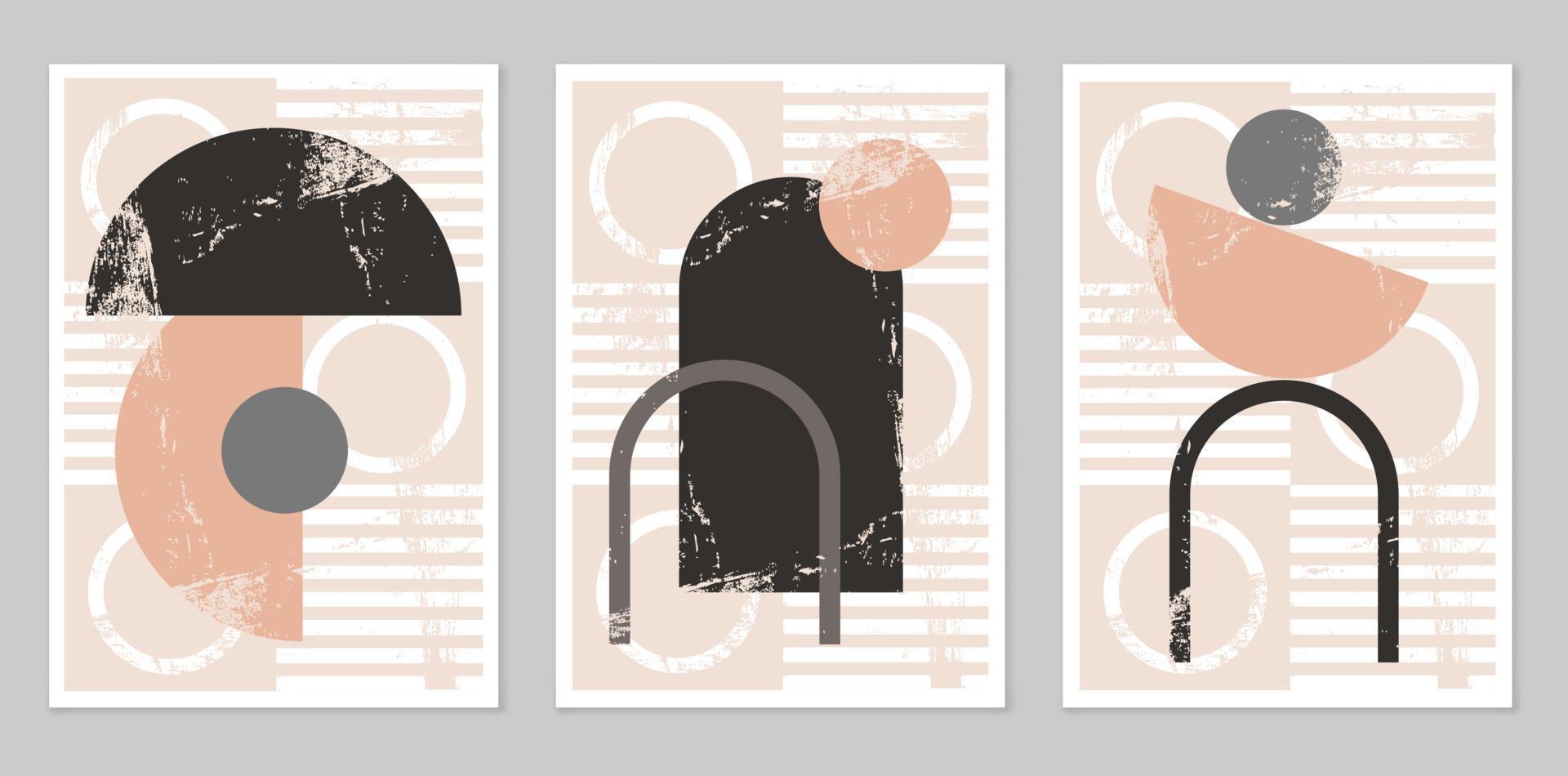 Abstract wall art. Abstract shapes vector