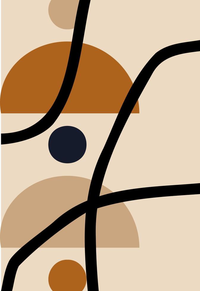Abstract wall art. Abstract shapes vector