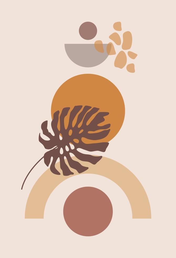 Abstract wall art. Abstract shapes vector