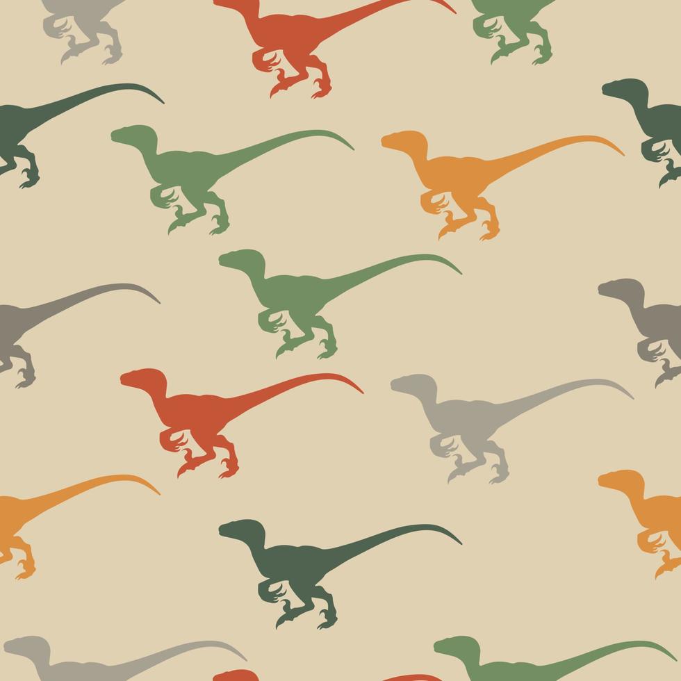 A pattern with dinosaurs vector