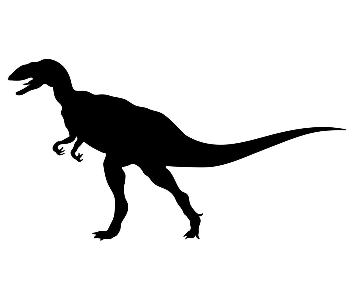 la silueta de un dinosaurio vector