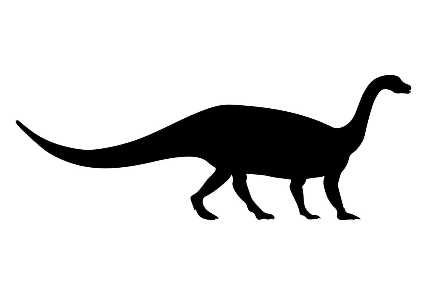 The silhouette of a dinosaur vector
