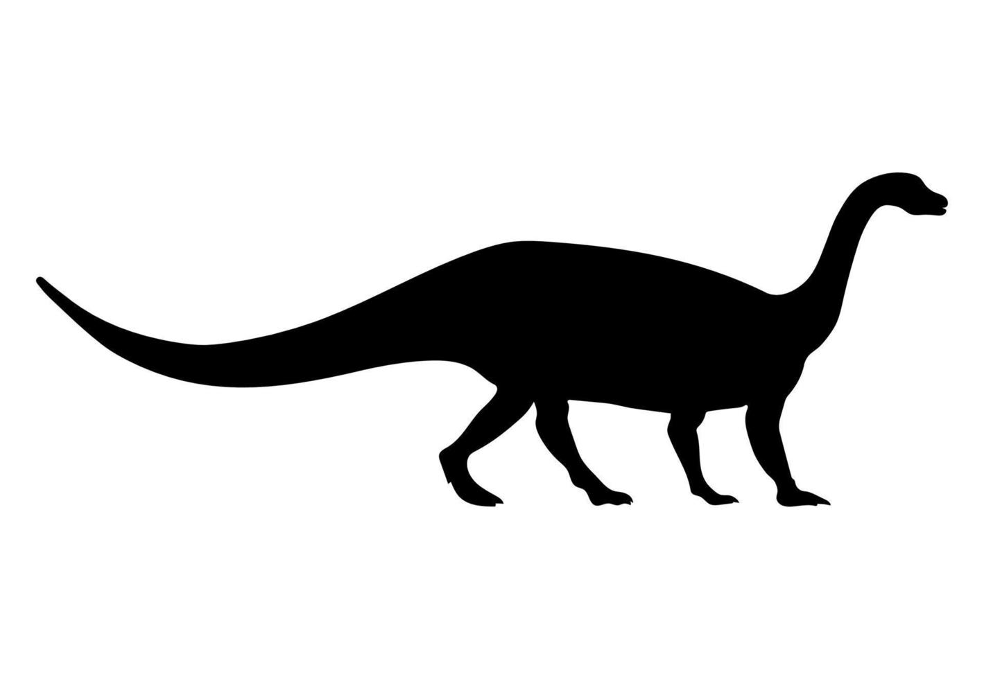 la silueta de un dinosaurio vector