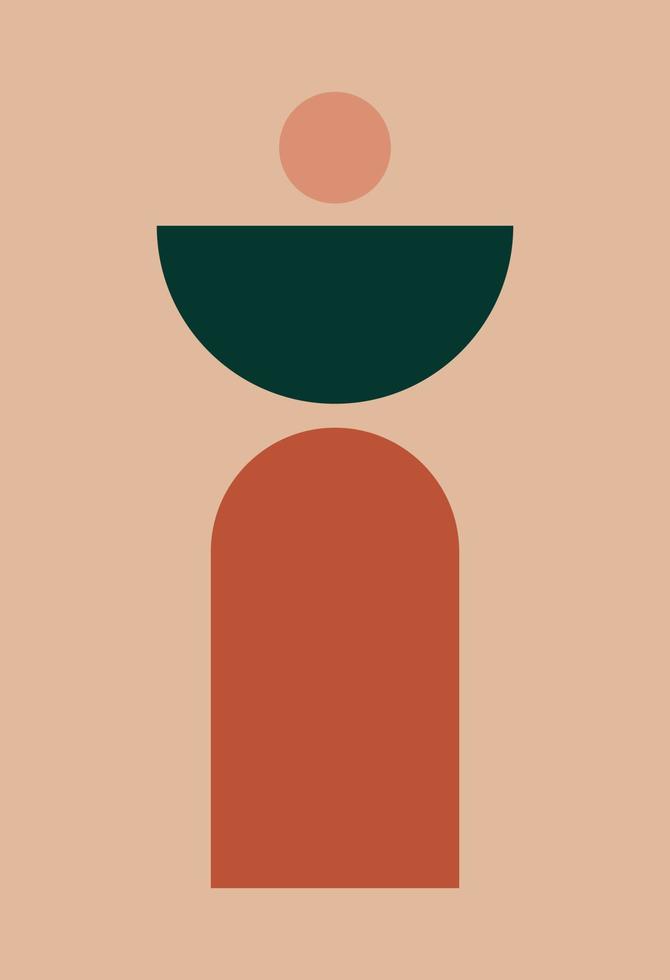 Abstract wall art. Abstract shapes vector