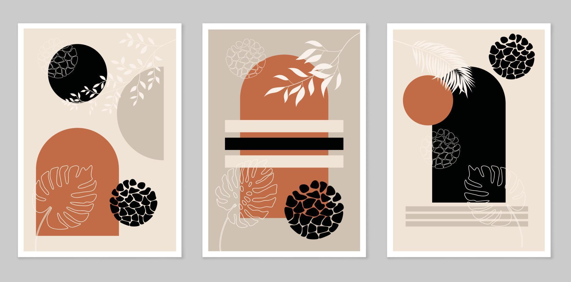 Abstract wall art. Abstract shapes vector