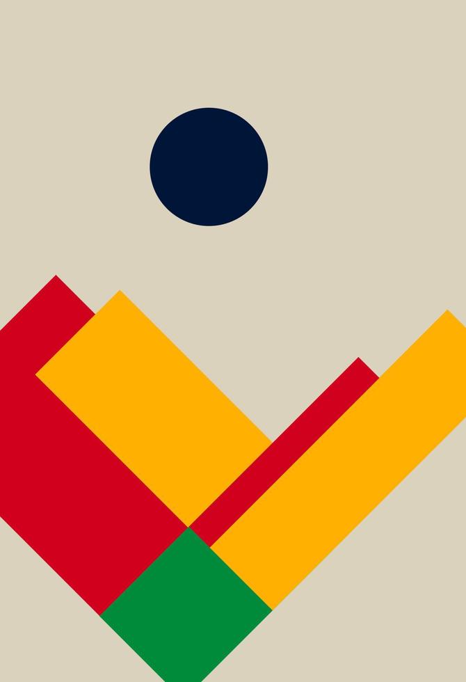 Abstract wall art. Abstract shapes vector
