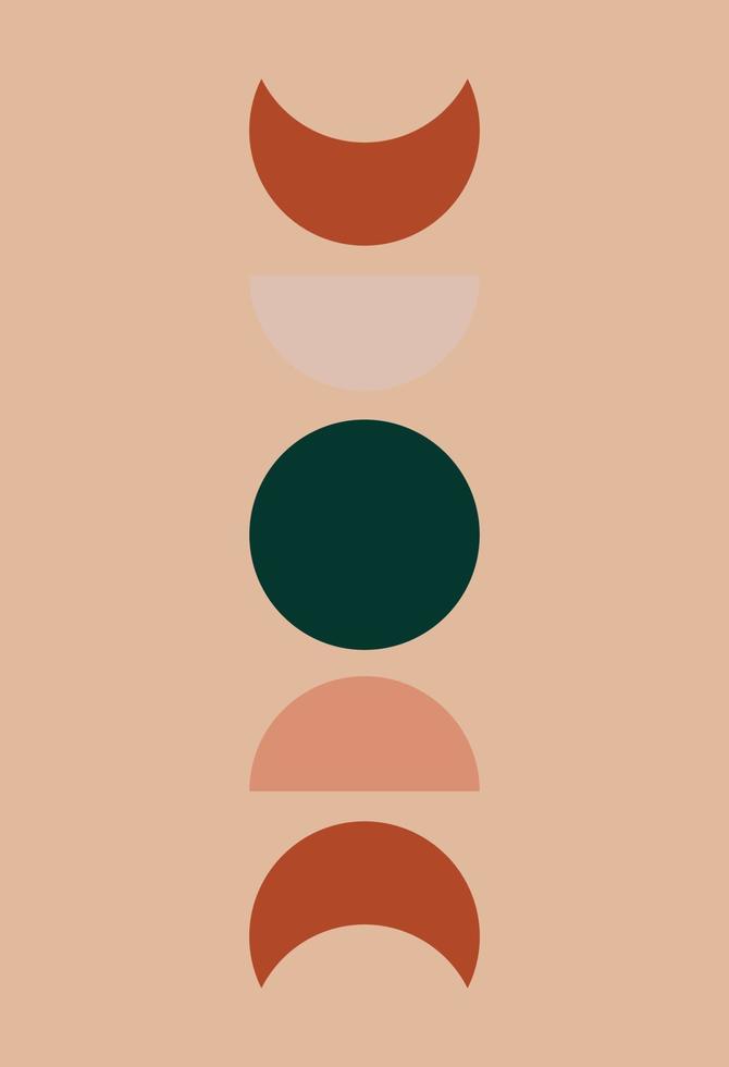 Abstract wall art. Abstract shapes vector