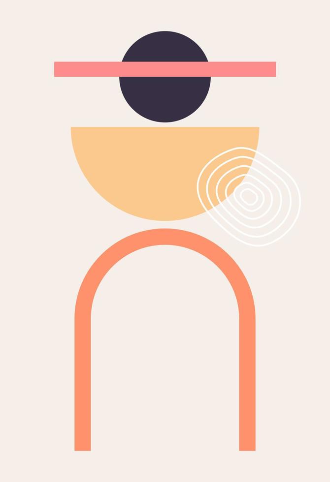Abstract wall art. Abstract shapes vector