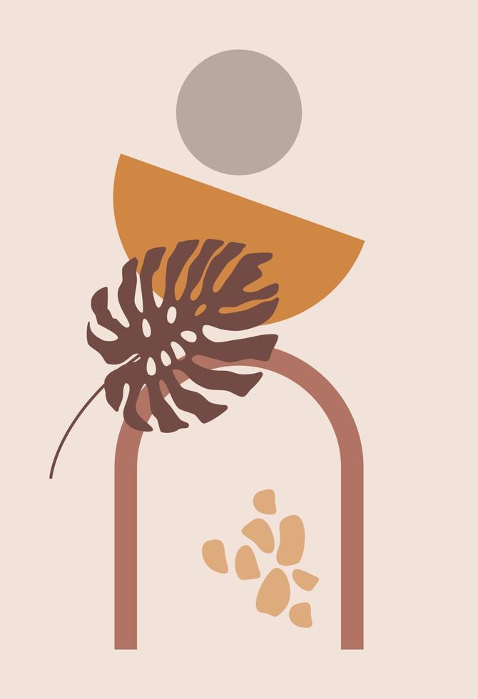 Abstract wall art. Abstract shapes vector