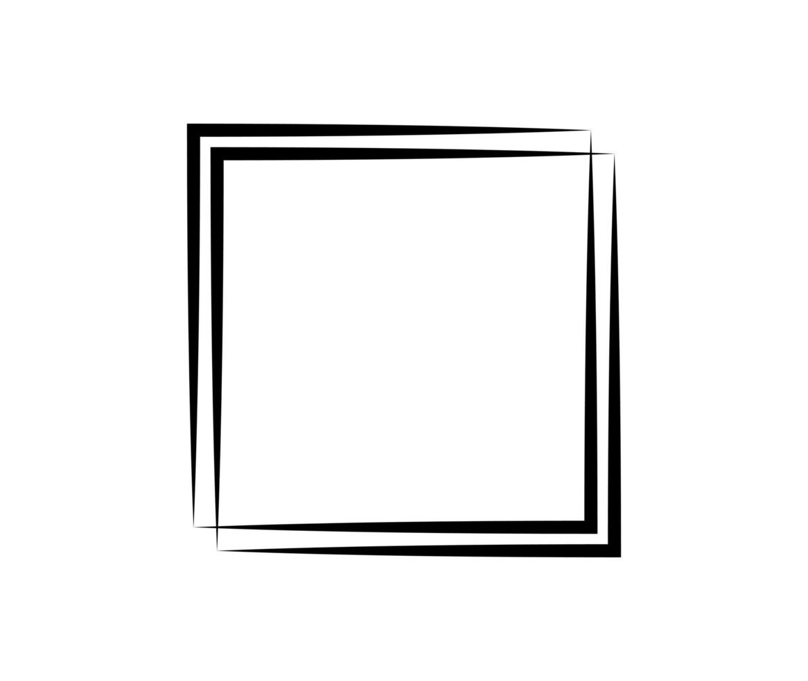 Square frame. Geometric abstract square element. Vector illustration